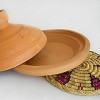 Dessous de plat en osier tressé et cousu main
