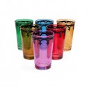 Verres a thé arcades multicolors